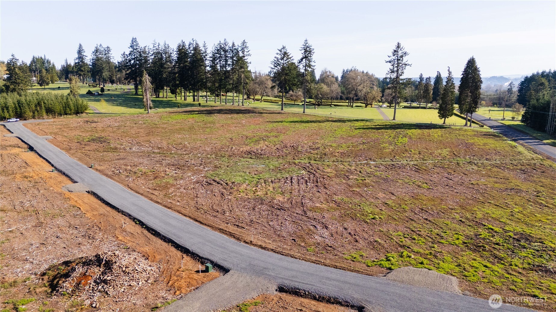 a view of an outdoor space and trees