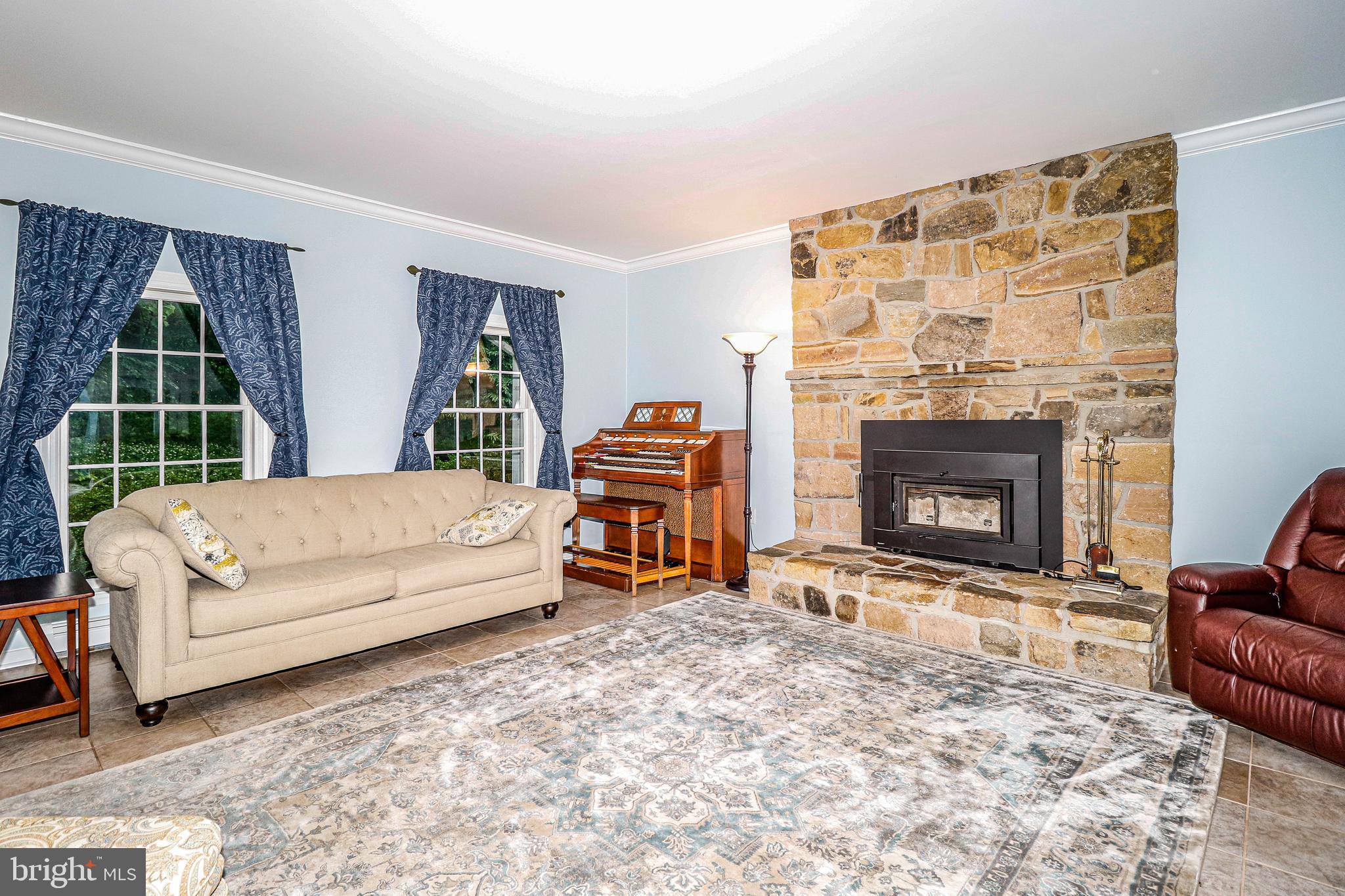 131 Mountain Road Ringoes, NJ 08551 - Photo 18 of 47 Den with Stone Fireplace