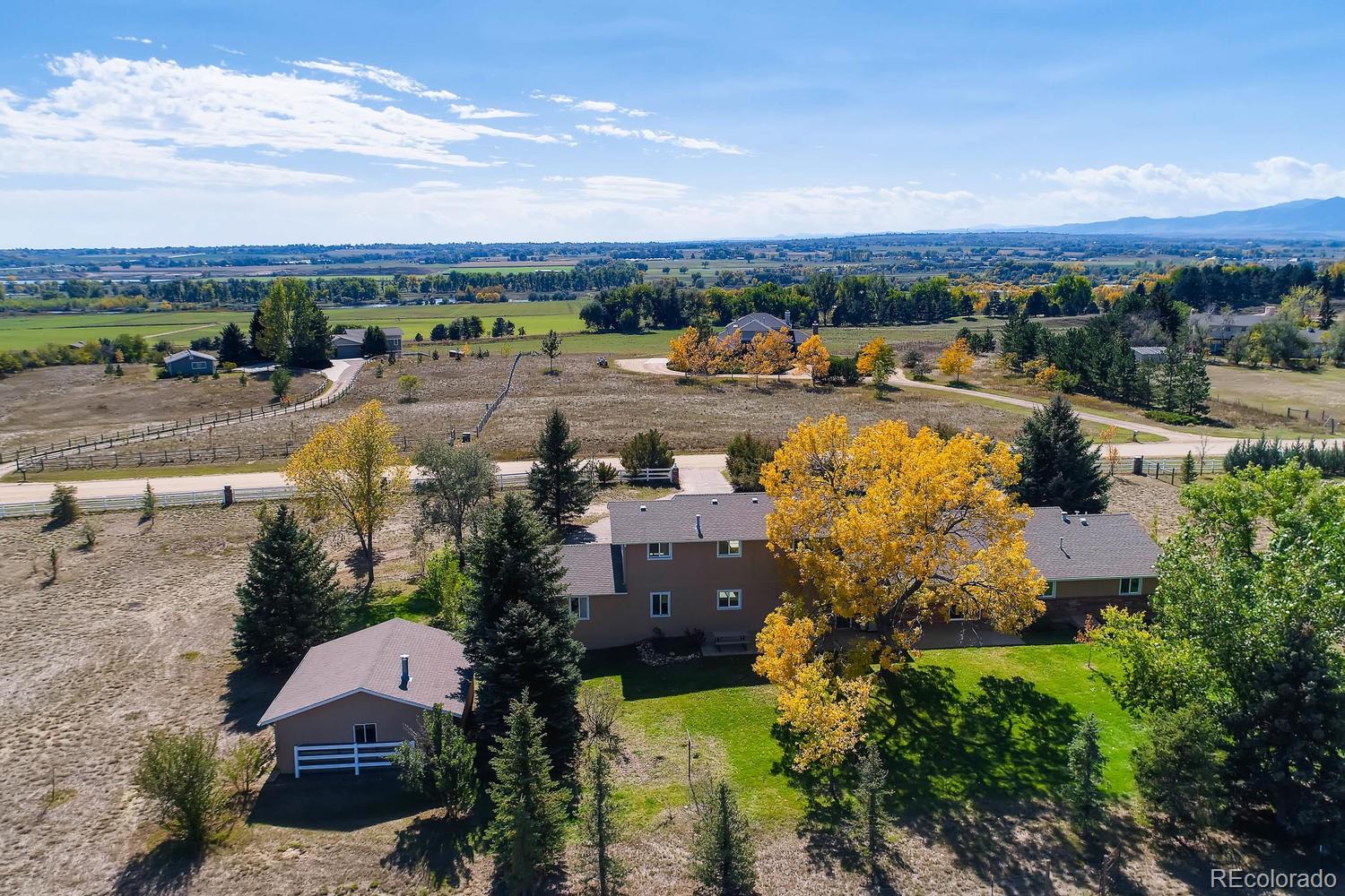 9907 Phillips Road Lafayette, CO 80026 - Photo 5 of 31 an aerial view of a city with lots of residential buildings and ocean view in back