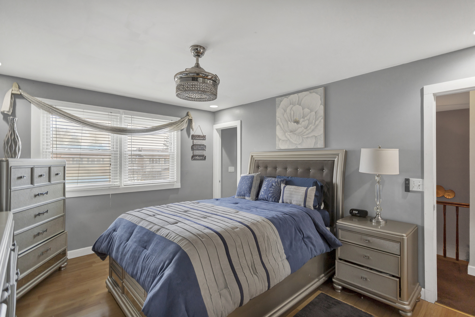 507 Monroe Road Bolingbrook, IL 60440 - Photo 15 of 29 a bedroom with a large bed and a window