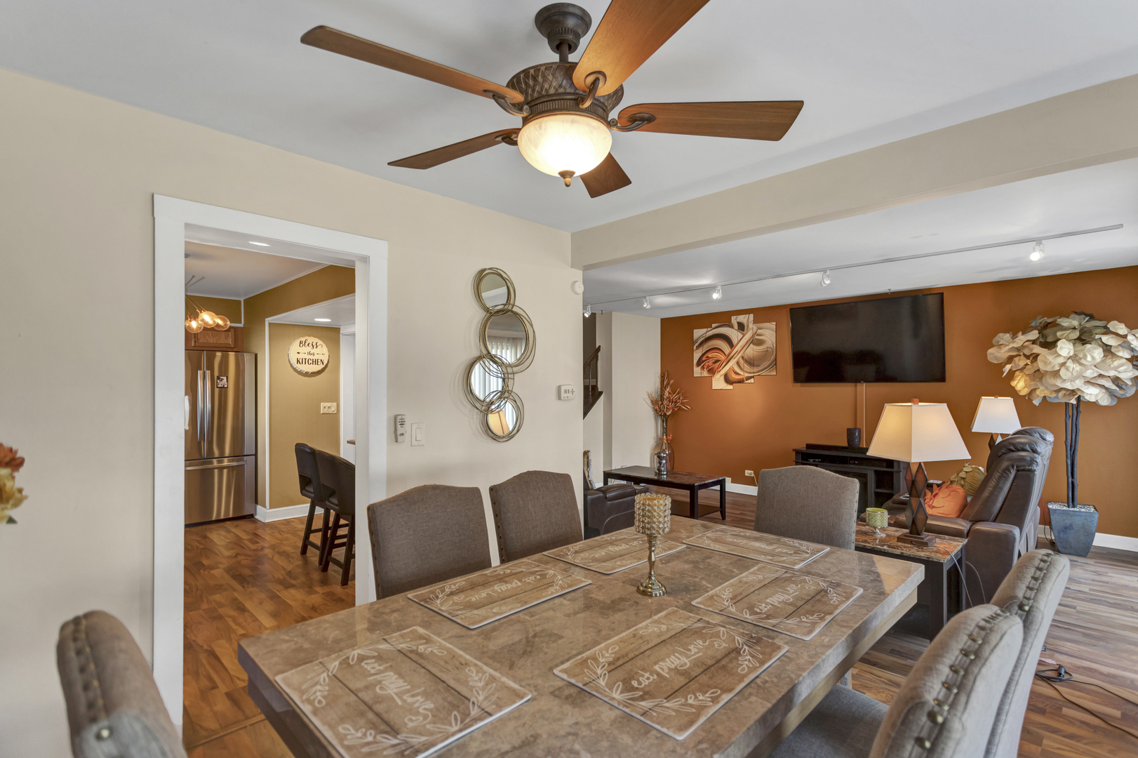 507 Monroe Road Bolingbrook, IL 60440 - Photo 7 of 29 a bedroom with a bed and wooden floor