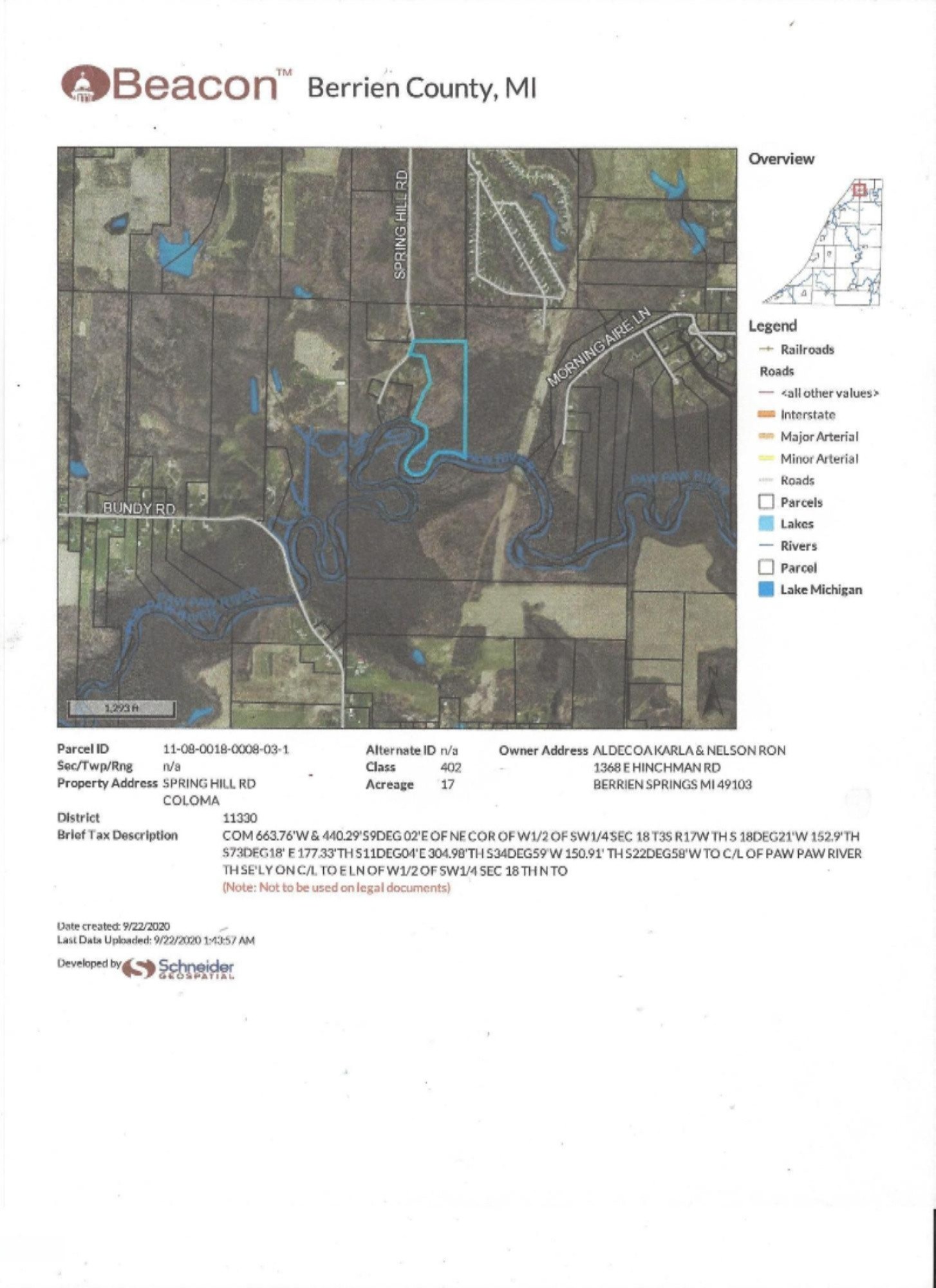 A Spring Hill Road Coloma, MI 49038 - Photo 6 of 29 springhill map