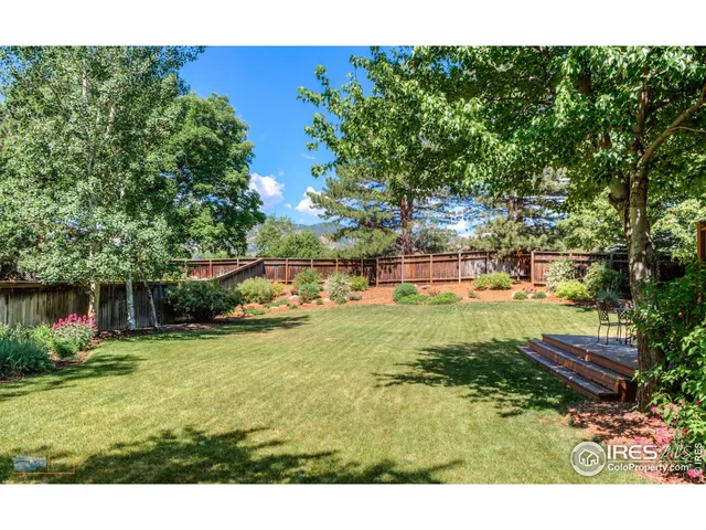 a view of yard with swimming pool and green space