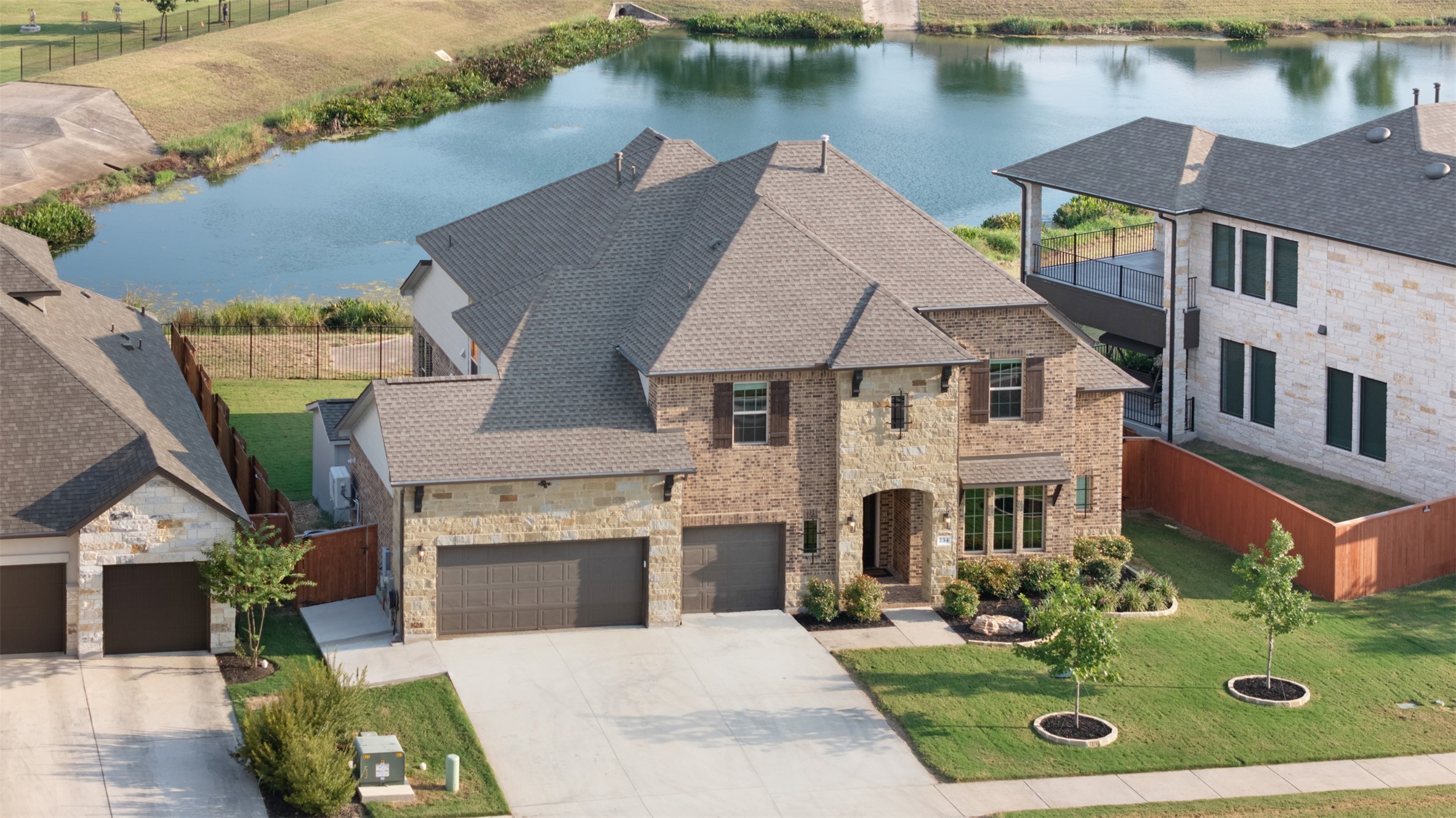 234 Rio Ranchero Road Georgetown, TX 78628 - Photo 1 of 39 Top View with Pond