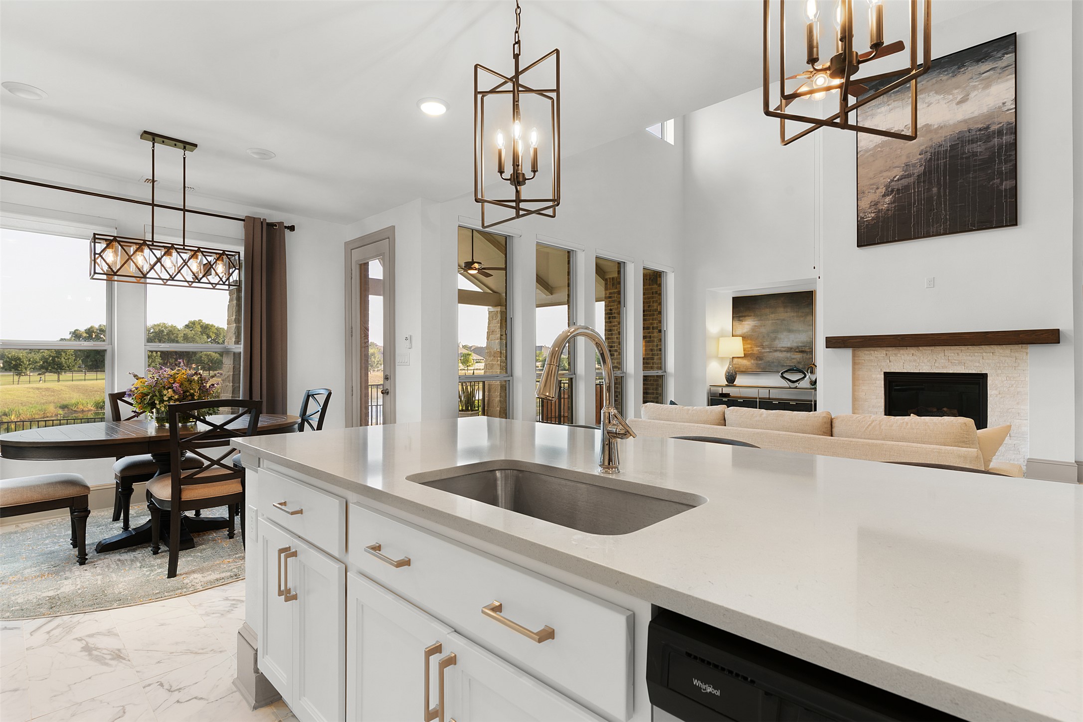 234 Rio Ranchero Road Georgetown, TX 78628 - Photo 3 of 39 Kitchen View Out to Living and Breakfast Nook