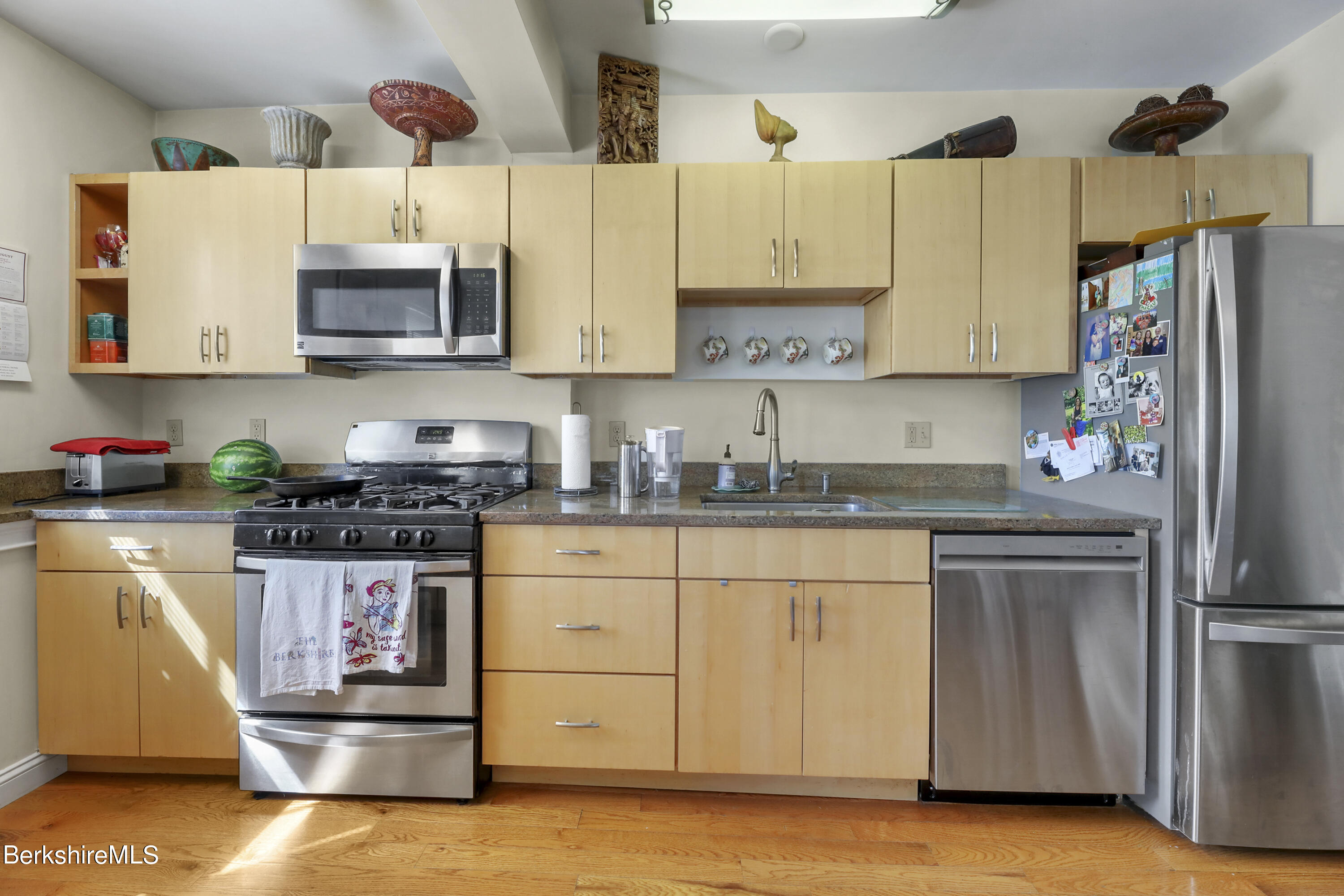 29 Main Street West Stockbridge, MA 01266 - Photo 11 of 51 a kitchen with stainless steel appliances granite countertop a refrigerator sink and stove