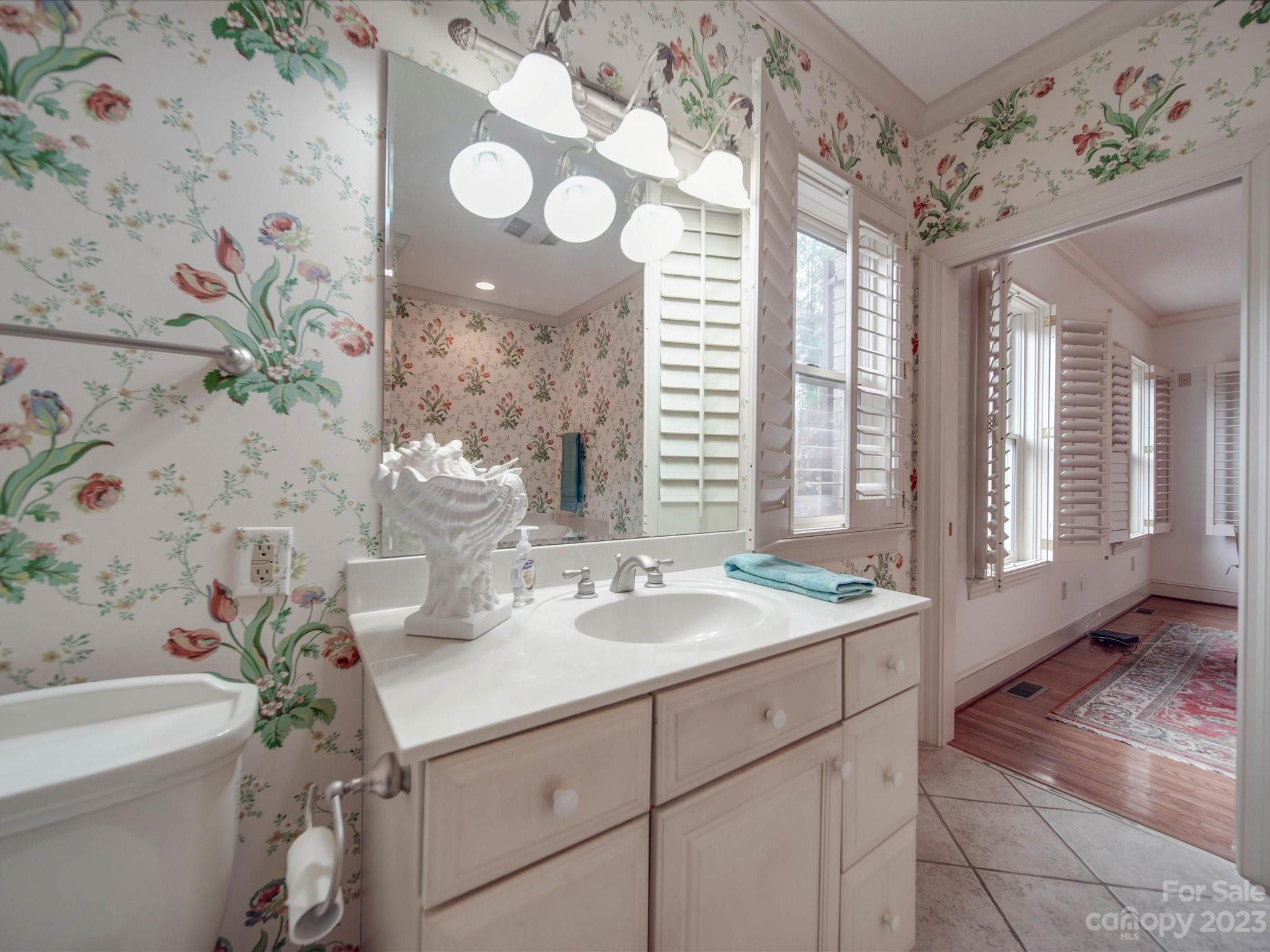 1939 Neel Road Salisbury, NC 28147 - Photo 23 of 48 a bathroom with a sink mirror vanity and a bathtub