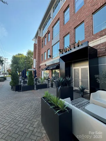 a building view with a outdoor space