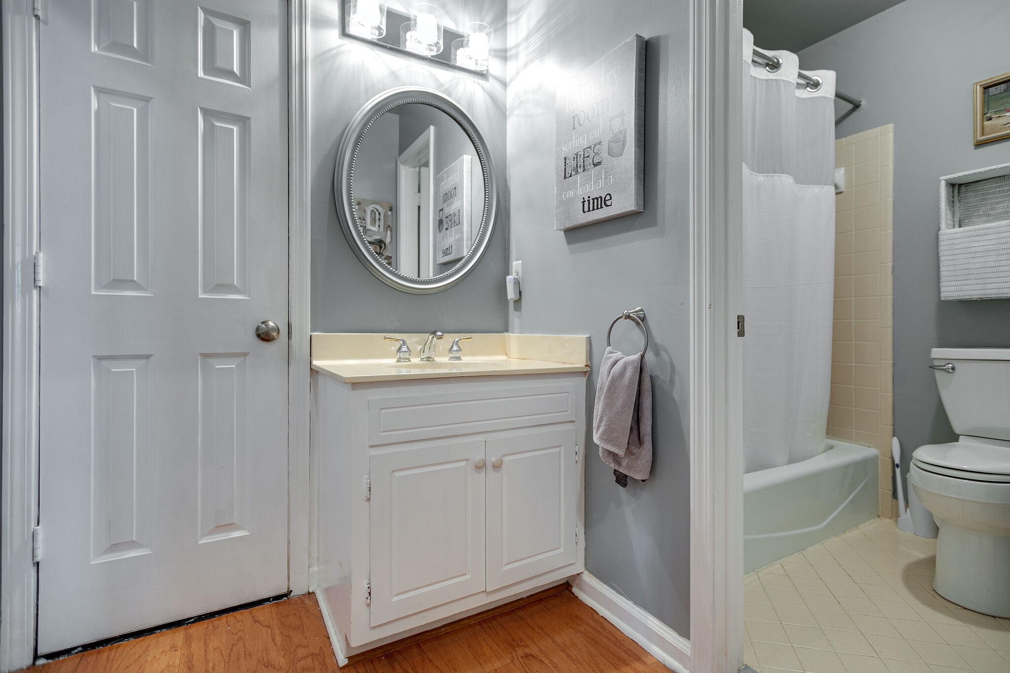 1011 General George Patton Road Nashville, TN 37221 - Photo 26 of 30 a bathroom with a granite countertop shower sink vanity and toilet