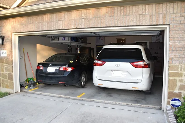 a car parked in front of a building