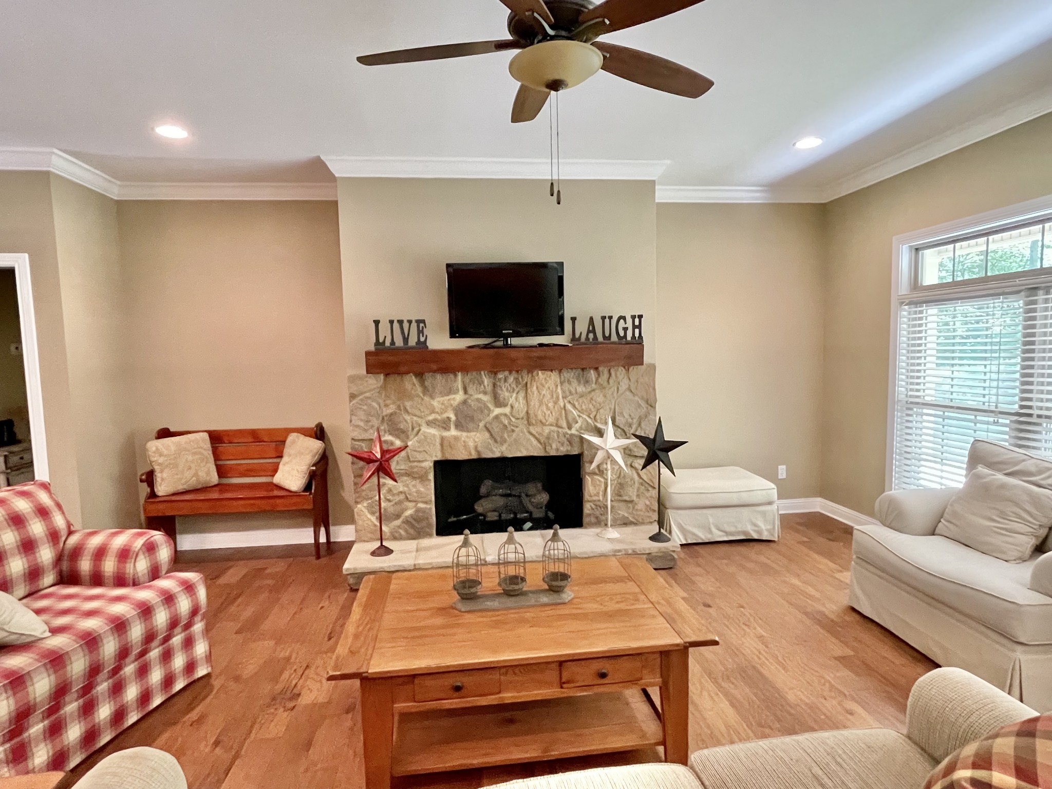 470 Clarks Store Sinking Fork Road Cerulean, KY 42215 - Photo 9 of 42 a living room with furniture and a fireplace