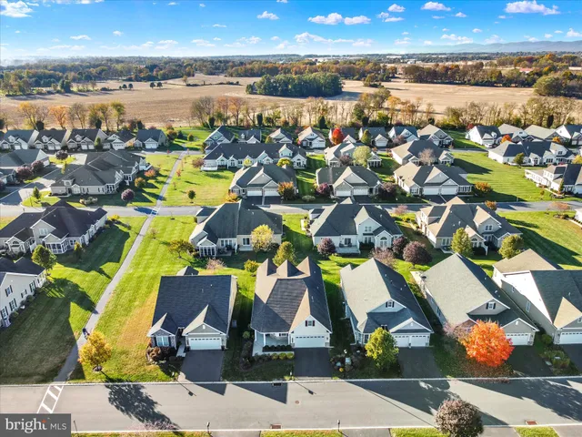 an aerial view of multiple house