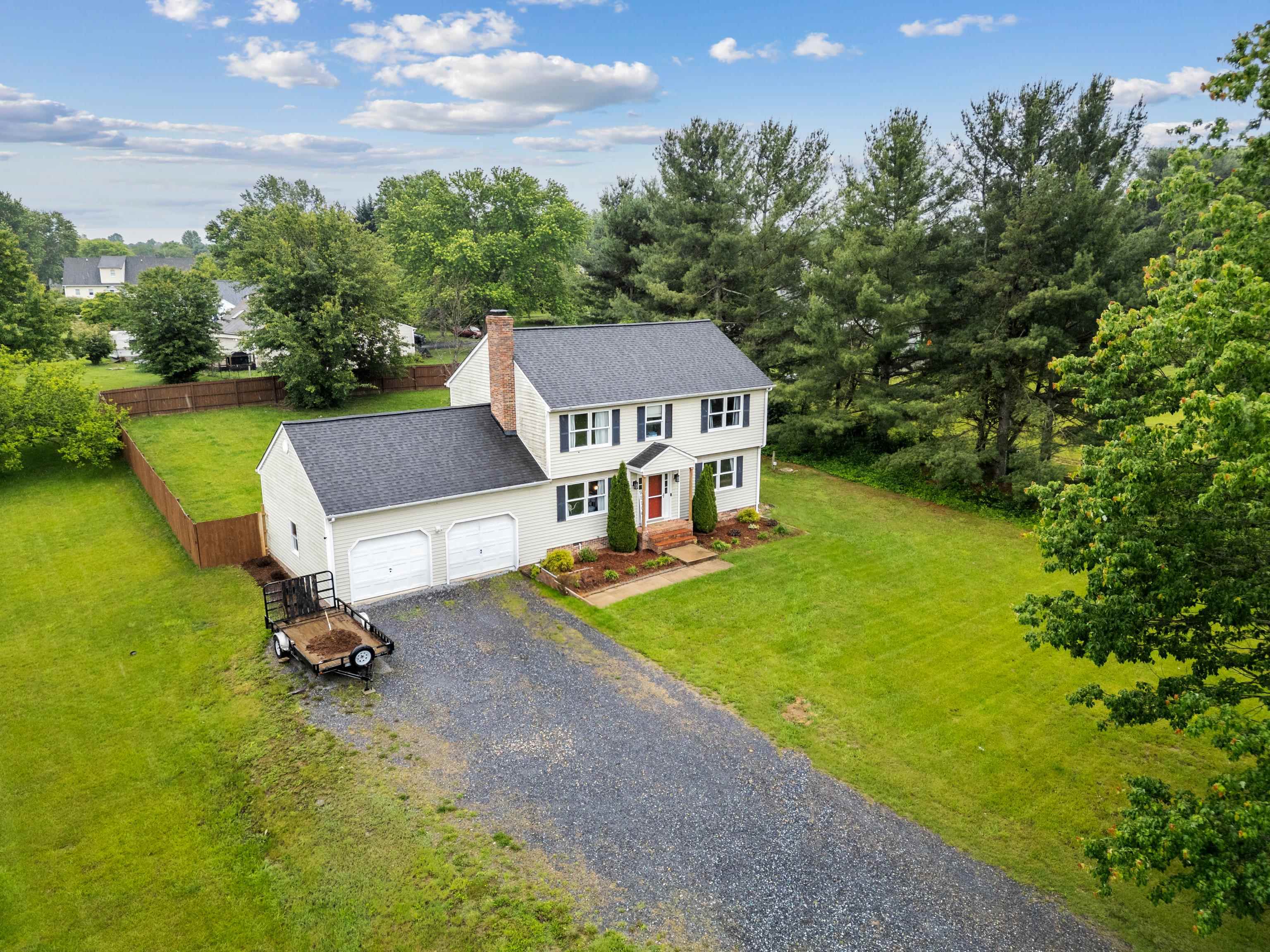 701 Horseshoe Circle Stuarts Draft, VA 24477 - Photo 54 of 70 an aerial view of a house with swimming pool and garden