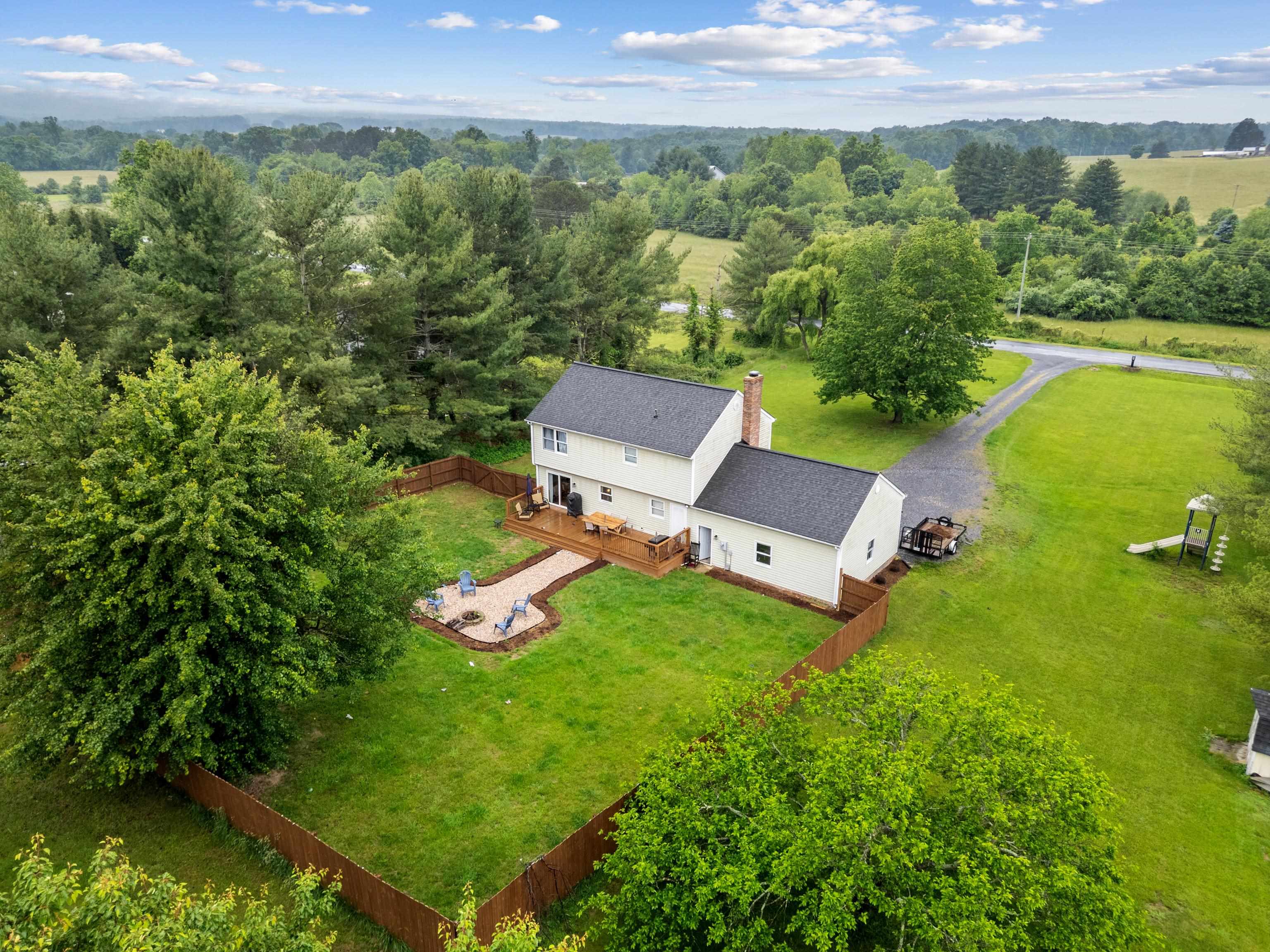 701 Horseshoe Circle Stuarts Draft, VA 24477 - Photo 60 of 70 an aerial view of a house with a garden