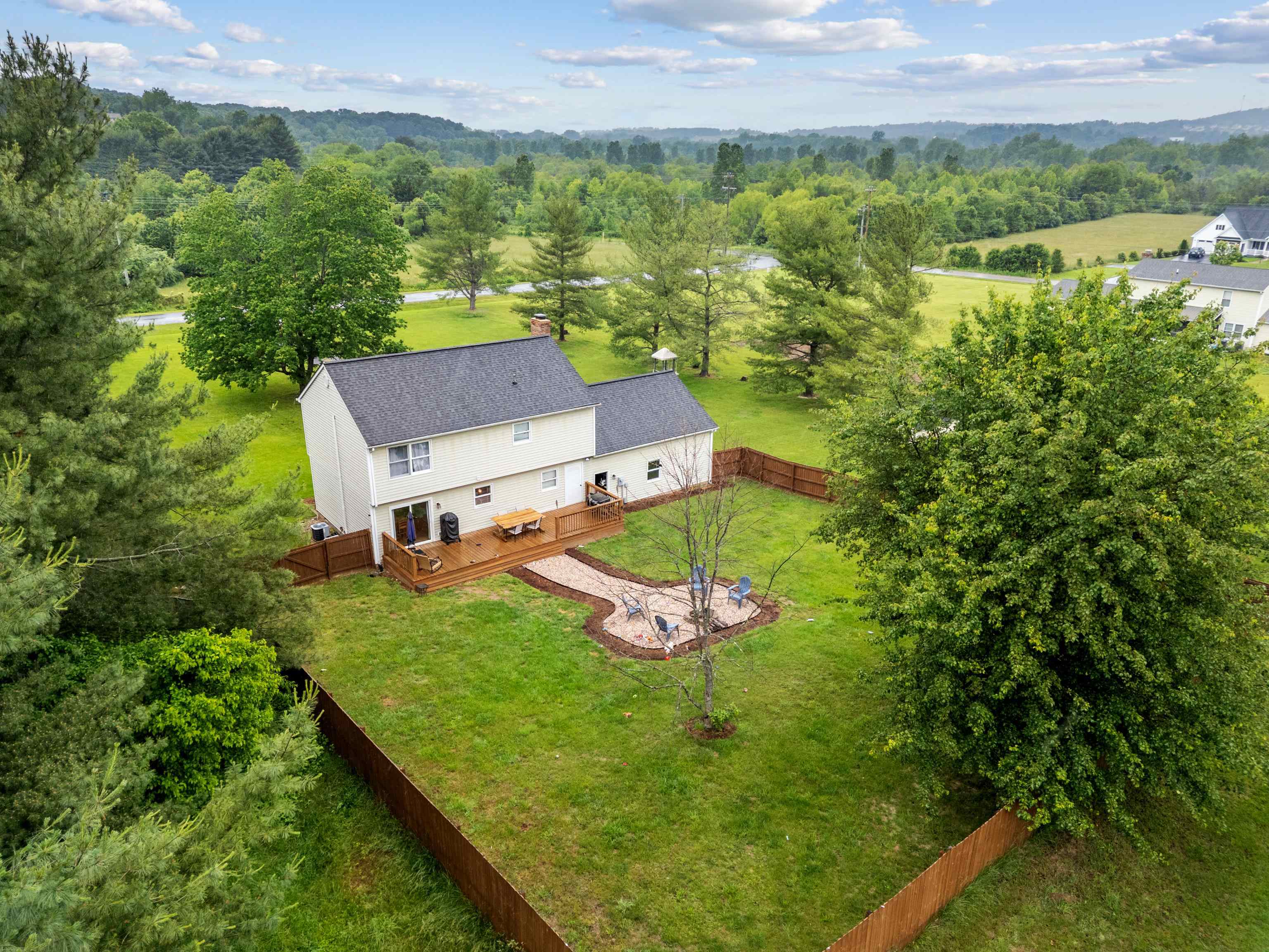701 Horseshoe Circle Stuarts Draft, VA 24477 - Photo 64 of 70 a aerial view of a house with a garden