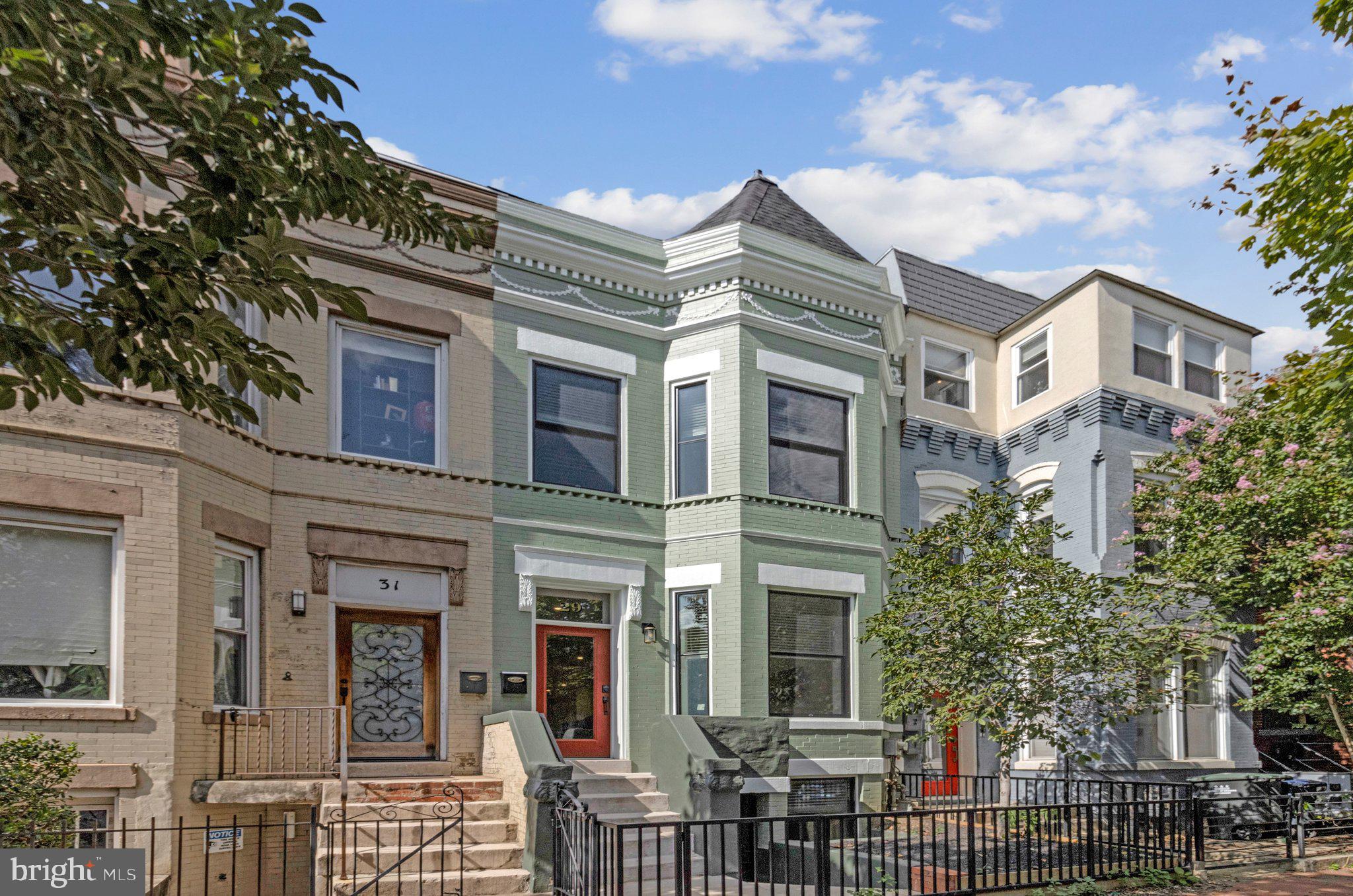 29 N Street Northwest, Unit 2 Washington, DC 20001 - Photo 2 of 34 Charming row homes in vibrant colors.