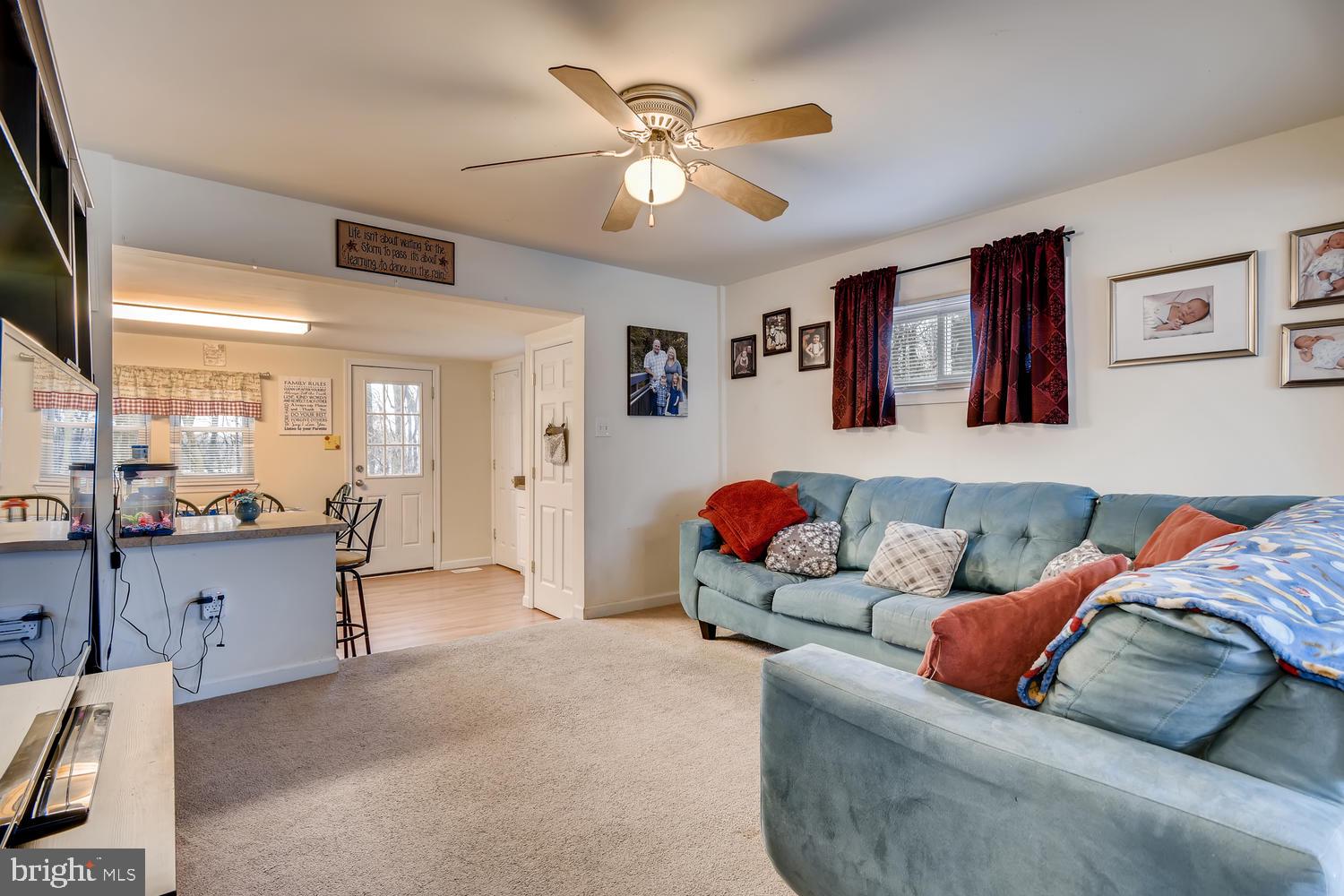 113 Compass Road Baltimore, MD 21220 - Photo 9 of 32 Living room with ceiling fan