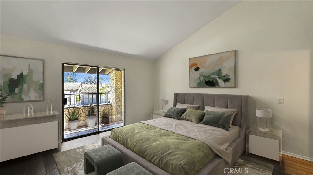 19519 Rinaldi Street, Unit 57 Porter Ranch, CA 91326 - Photo 7 of 28 a bedroom with a large bed and a window