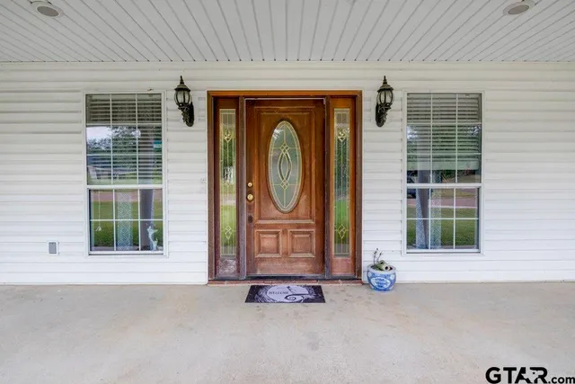 a front view of a house with entryway