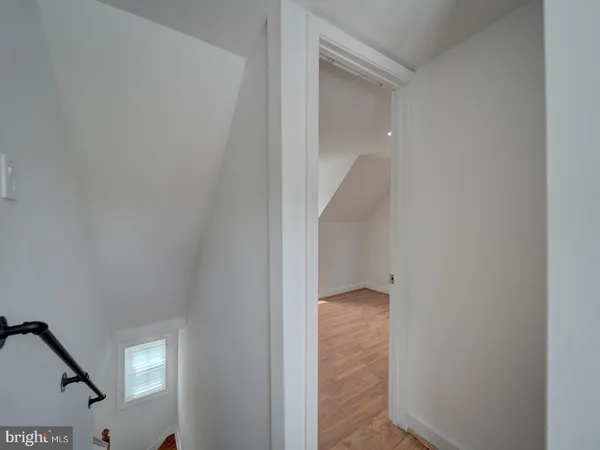 a view of hallway with stairs