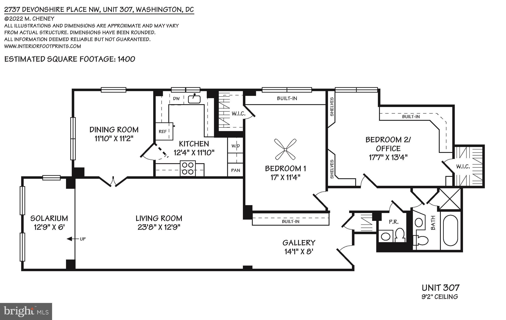 2737 Devonshire Place Northwest, Unit 307 Washington, DC 20008 - Photo 25 of 25 Floor Plan