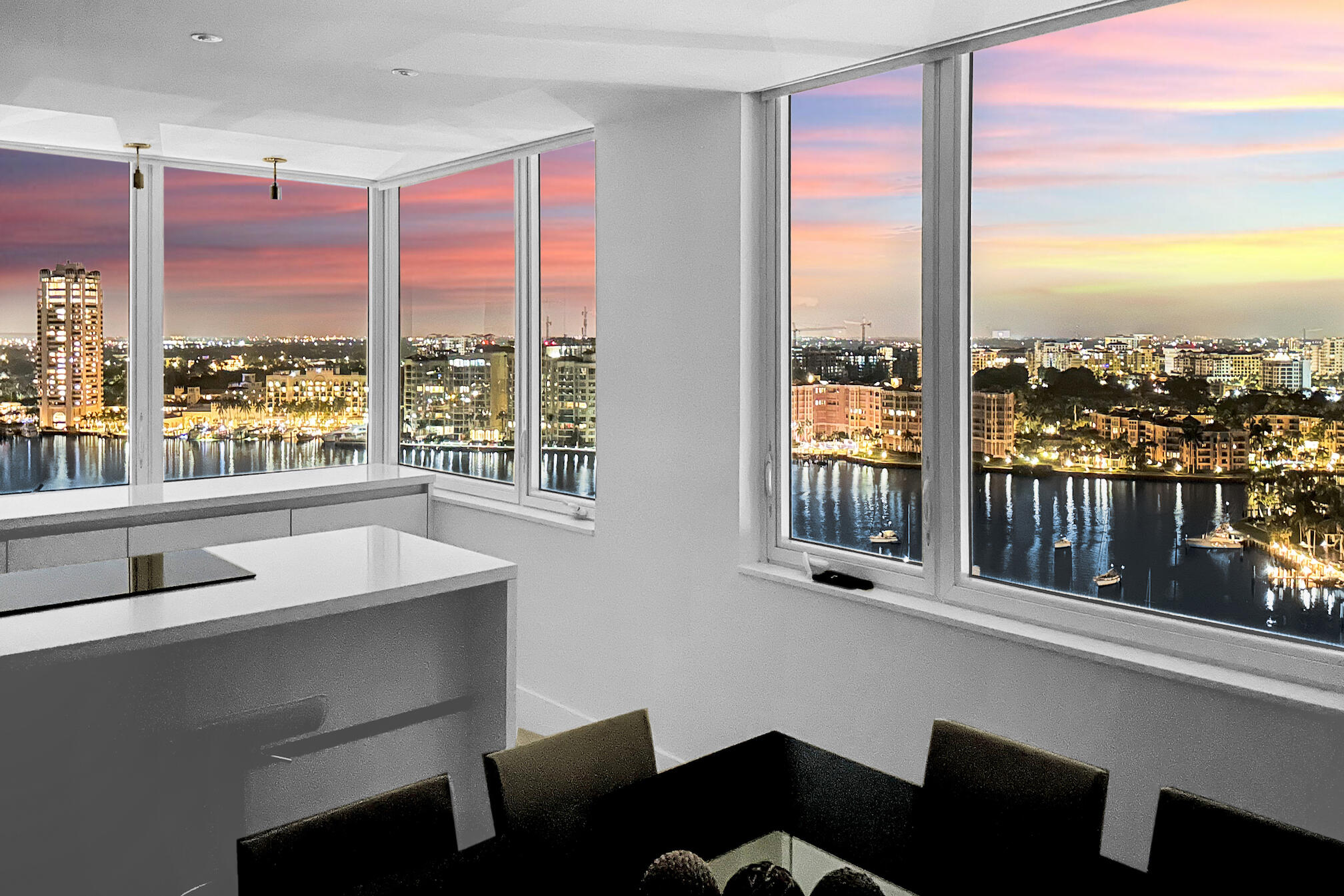 500 South Ocean Boulevard, Unit 2007 Boca Raton, FL 33432 - Photo 17 of 42 View of city lights from the kitchen