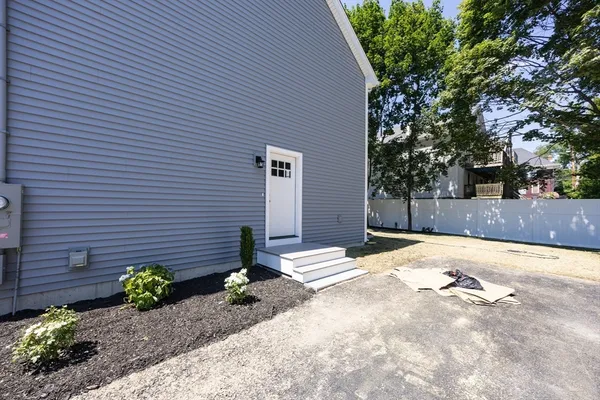 a backyard of a house