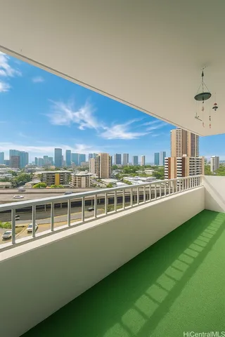 a view of a large building with a big yard