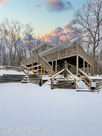 a view of snow on the side of road