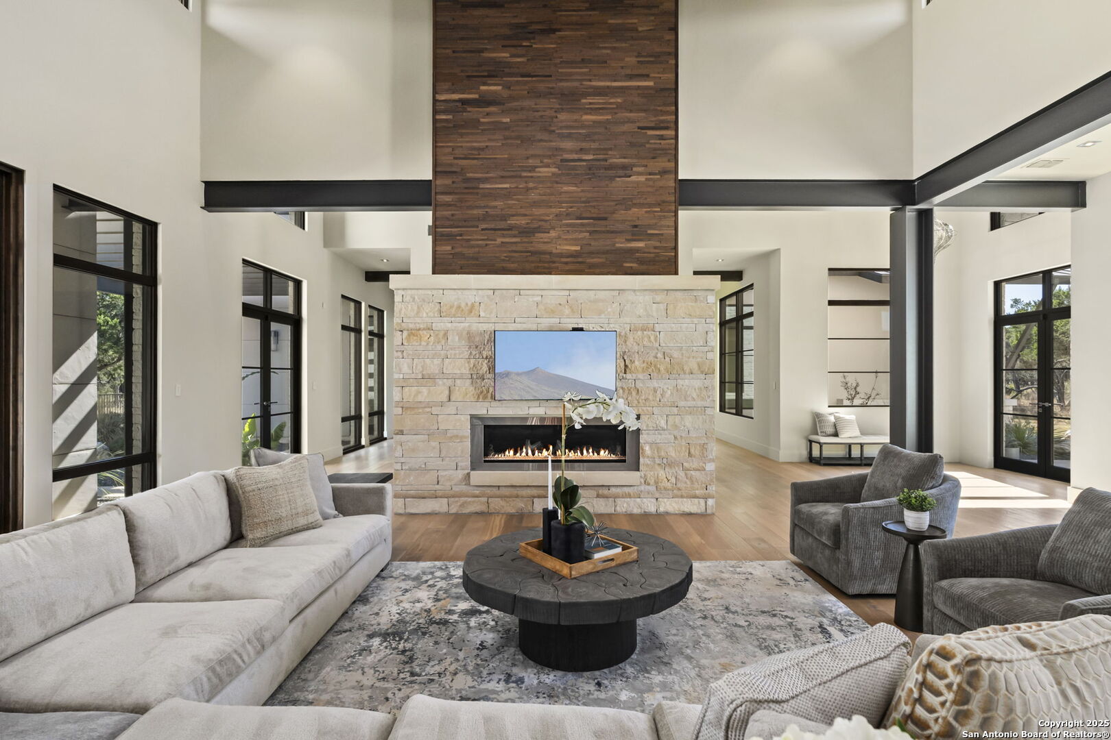 116 Sendero Ridge Boerne, TX 78006 - Photo 13 of 58 a living room with furniture and a fireplace