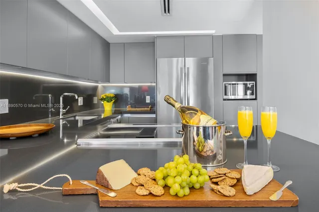 a swimming pool with chairs