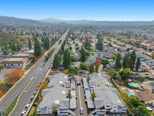 an aerial view of multiple house