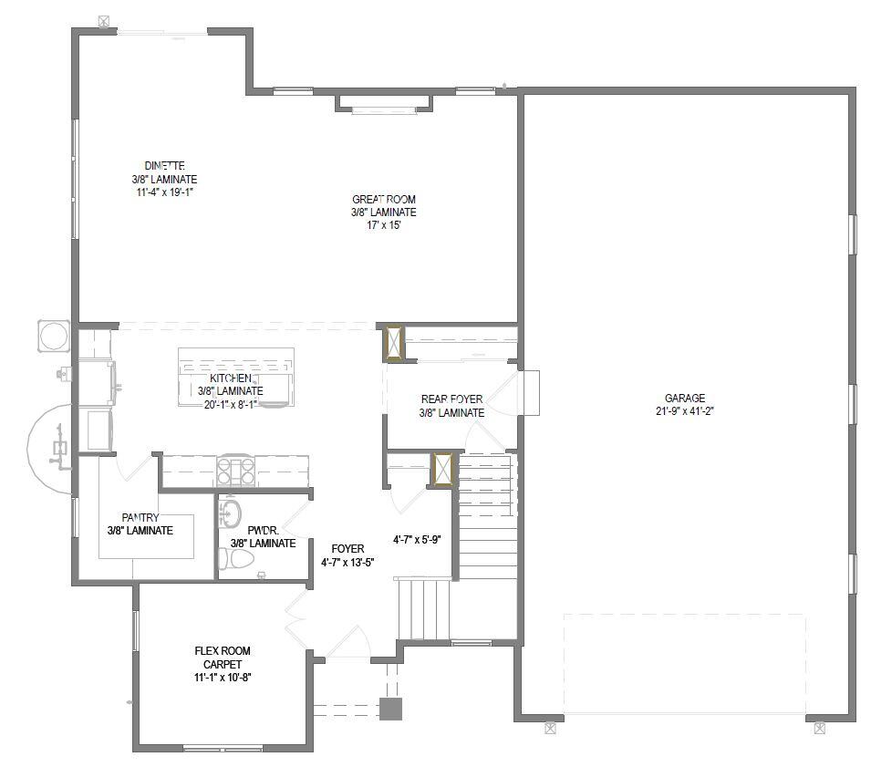 470 Limestone Lane Slinger, WI 53086 - Photo 2 of 3 First Floor Plan