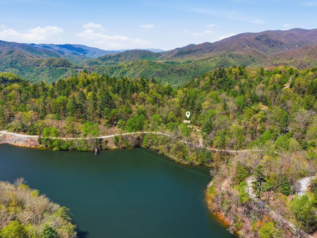 4541 Winding Stairs Road Topton, NC 28781 - Photo 4 of 34 a view of a lake with a mountain