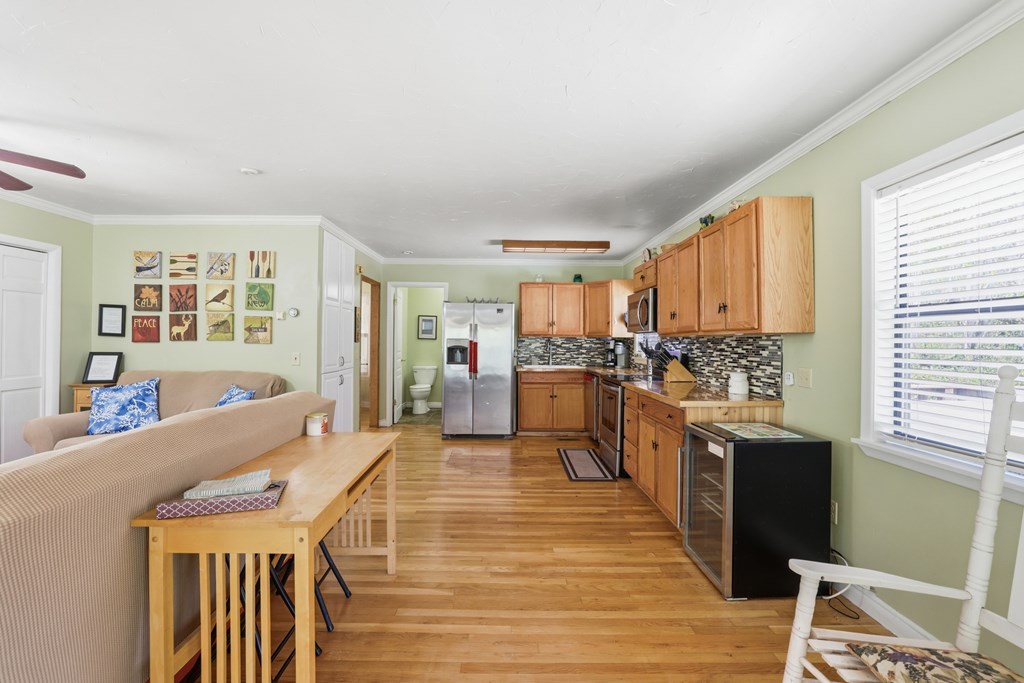 4541 Winding Stairs Road Topton, NC 28781 - Photo 7 of 34 a kitchen with stainless steel appliances wooden floor and large window