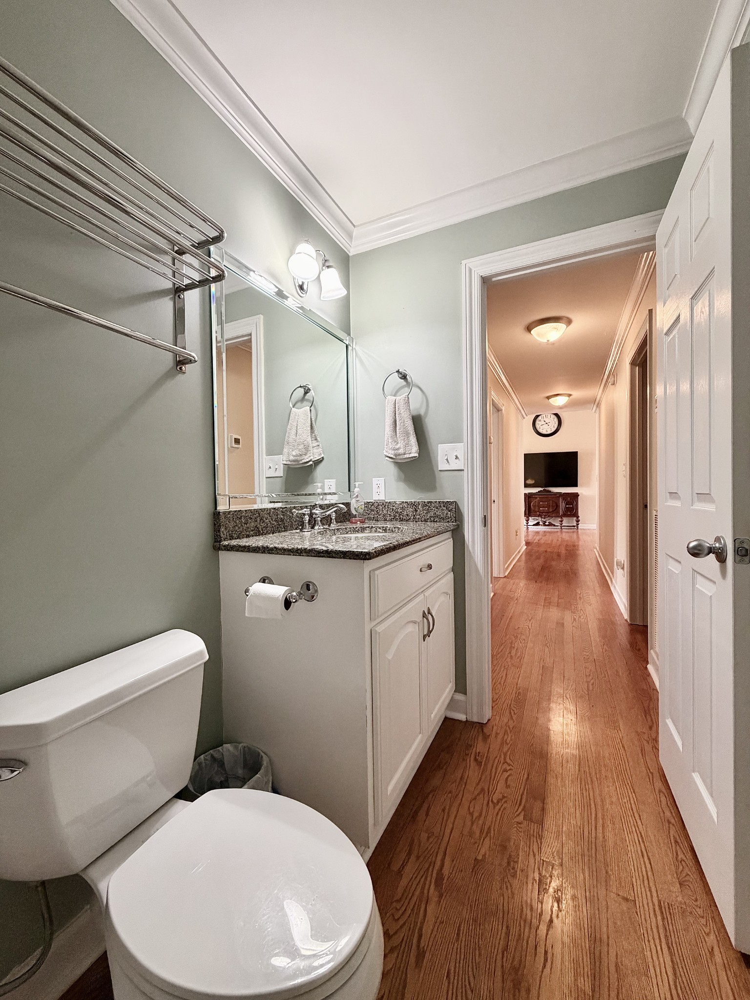 101 Mimi Circle Pulaski, TN 38478 - Photo 36 of 56 a bathroom with a granite countertop toilet sink and mirror