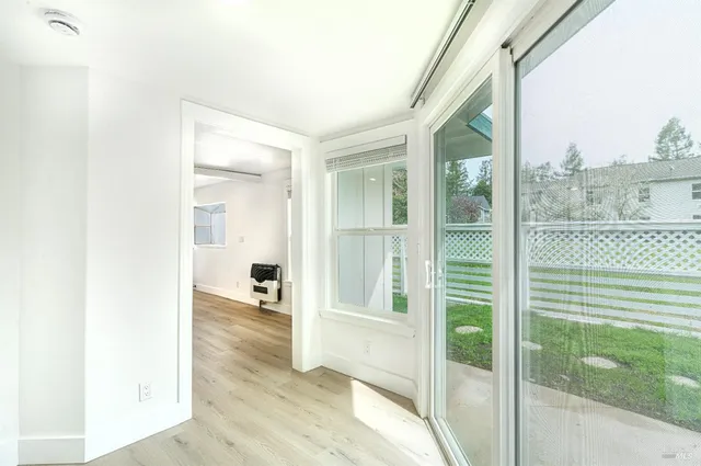 an empty room with a window