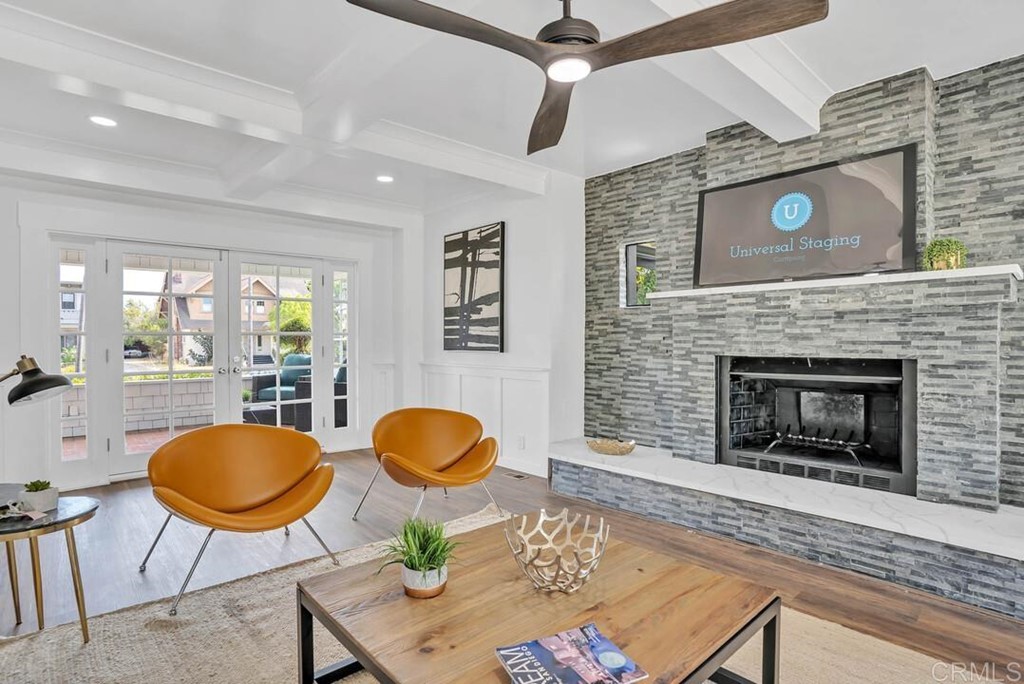 1864 Sunset Boulevard San Diego, CA 92103 - Photo 22 of 57 a living room with furniture and a fireplace