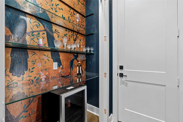 a close view of walk in closet