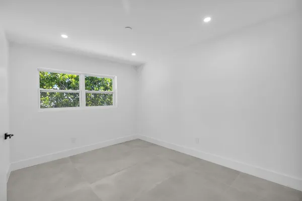 an empty room with a window