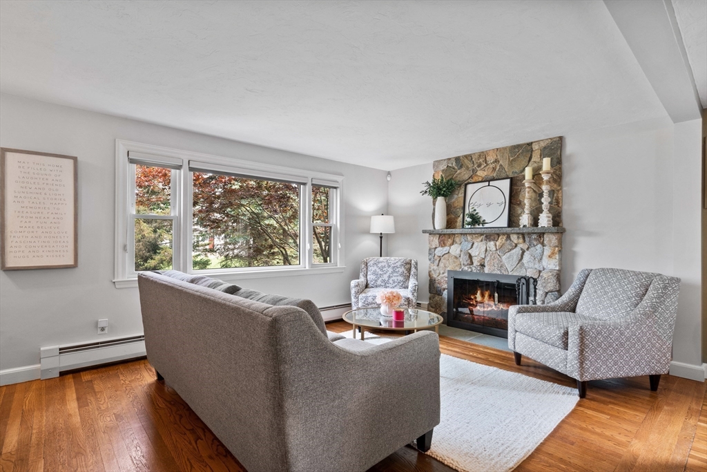 27 Pleasant Street Millis, MA 02054 - Photo 5 of 42 a living room with furniture and a fireplace
