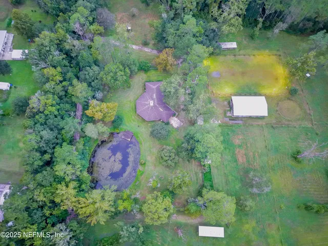 a aerial view of a house