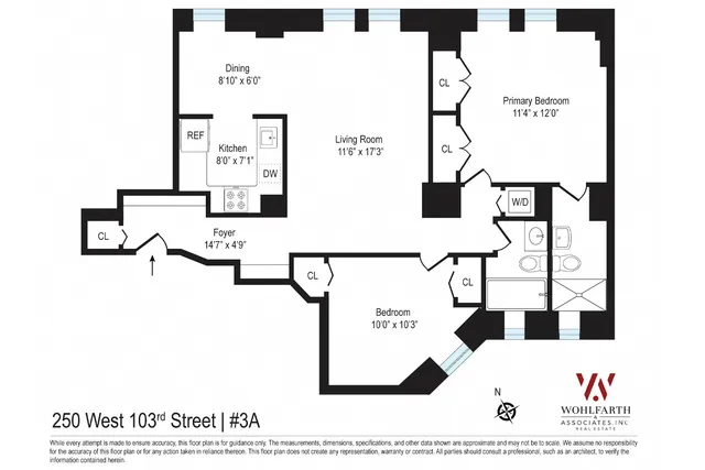 $1,250,000 | 250 West 103rd Street, Unit 3A | Upper West Side