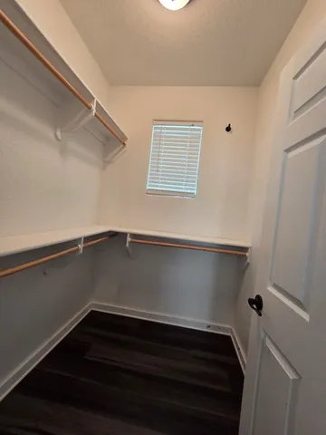 a close view of closet