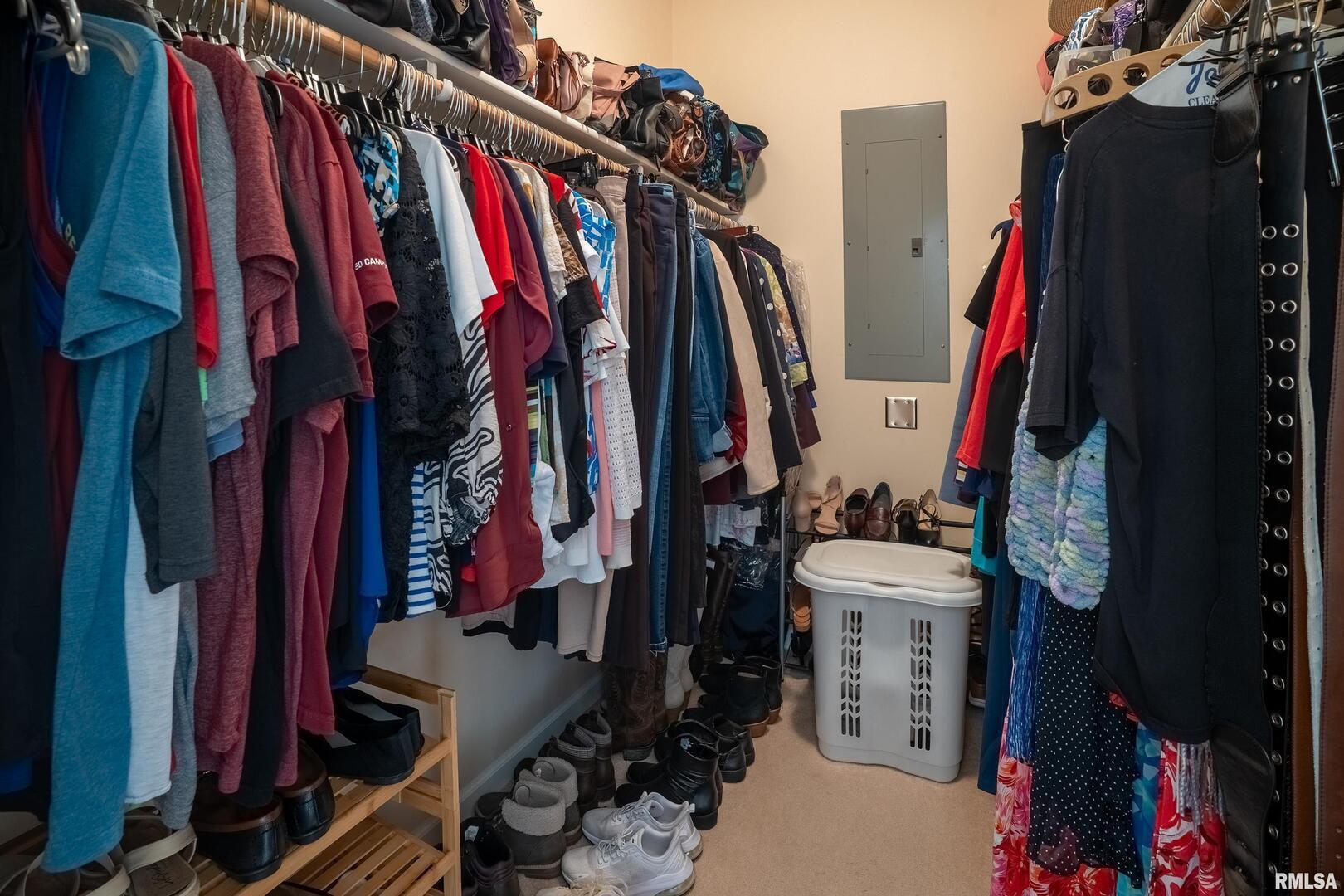 145 Oakview Road Carbondale, IL 62901 - Photo 21 of 42 a view of walk in closet with clothes and shoes