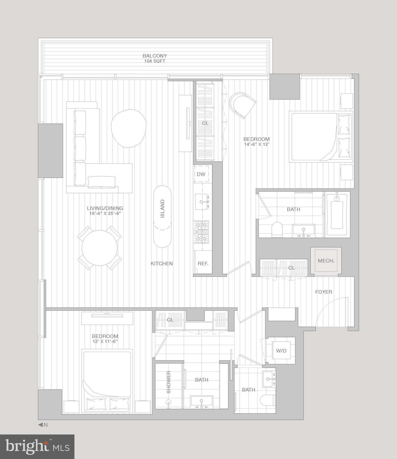 925 H Street Northwest, Unit 515 Washington, DC 20001 - Photo 4 of 57 Unit 515 Developer Plan