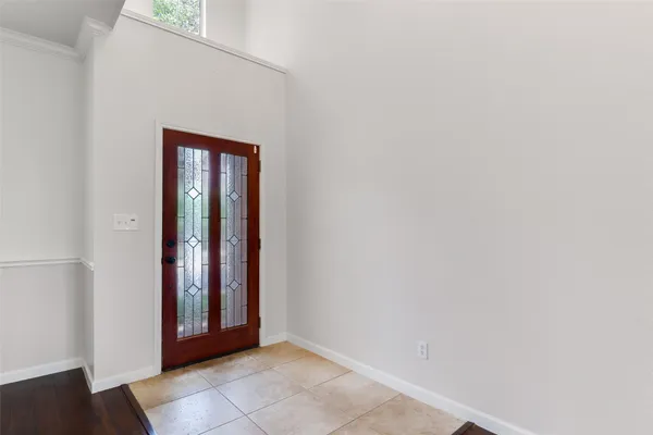 a view of an front door