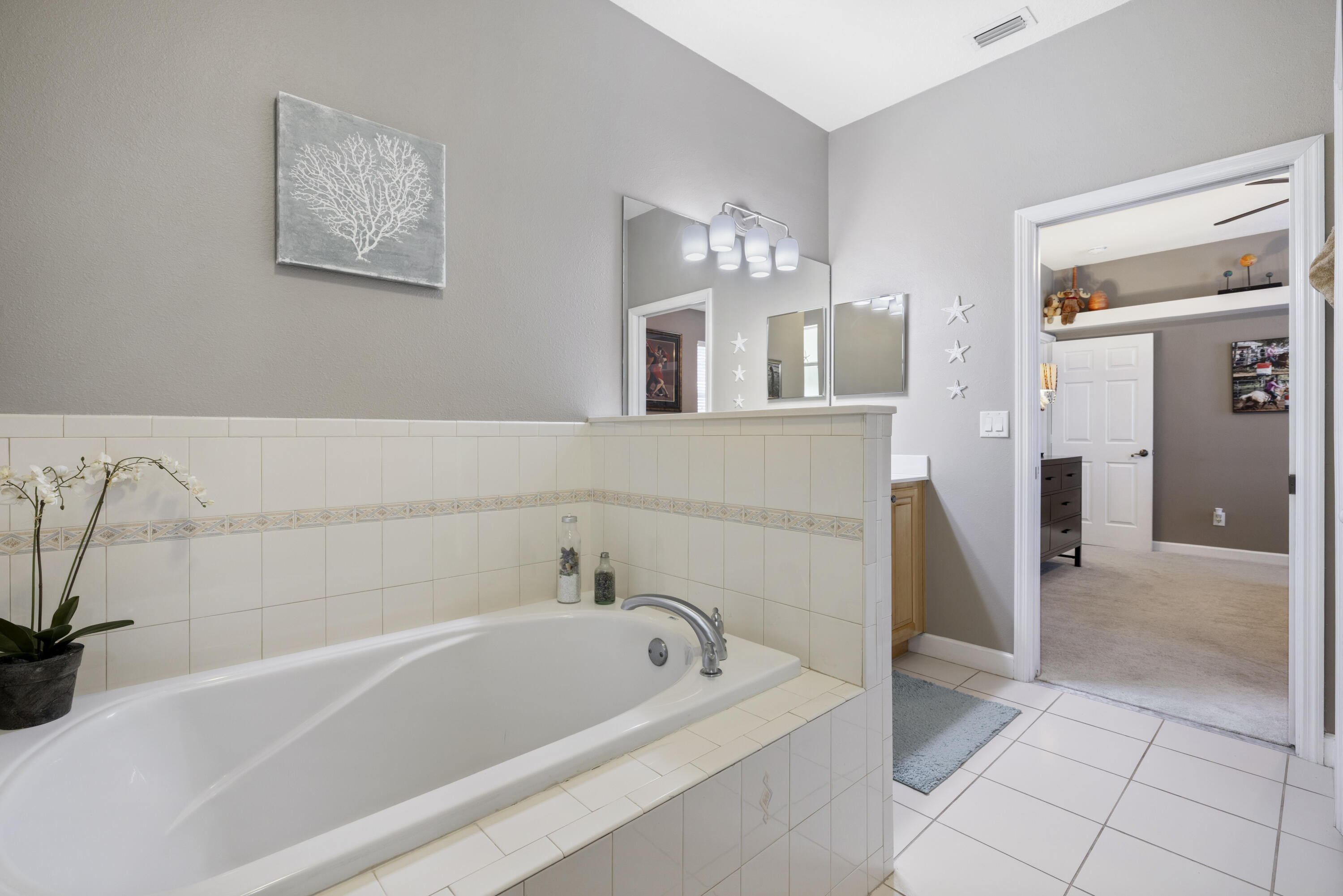 110 Briarcliff Circle Sebastian, FL 32958 - Photo 25 of 42 a bathroom with a tub a sink and a mirror