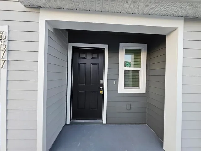 a view of an entryway door