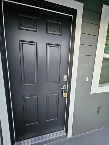 a view of front door